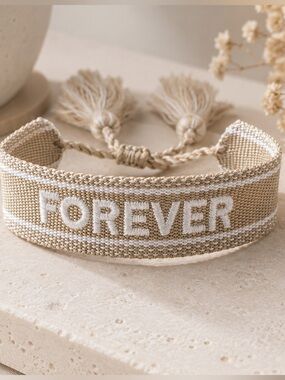Forever Graphic Woven Bracelet